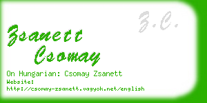 zsanett csomay business card